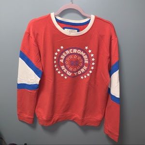 Abercrombie & Fitch Red/White/Blue Crewneck